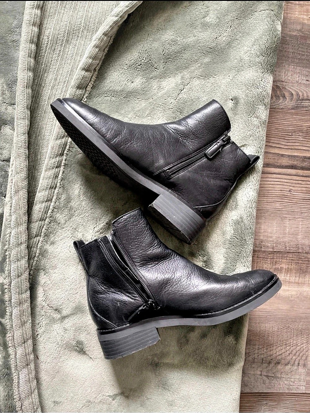 Cole Haan Grand.OS Black Leather Ankle Boots US 6.5 B